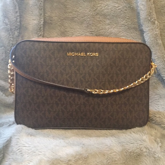 Michael Kors brown east west crossbody jet set - Picture 2 of 8